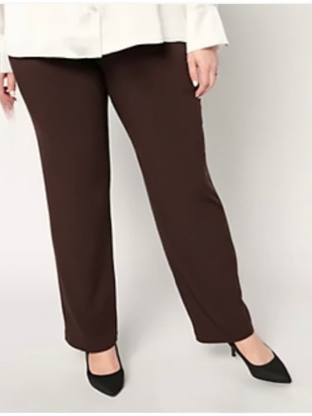 New QVC Susan Graver Essentials Liquid Knit Straight Leg Pants / 3X Petite
